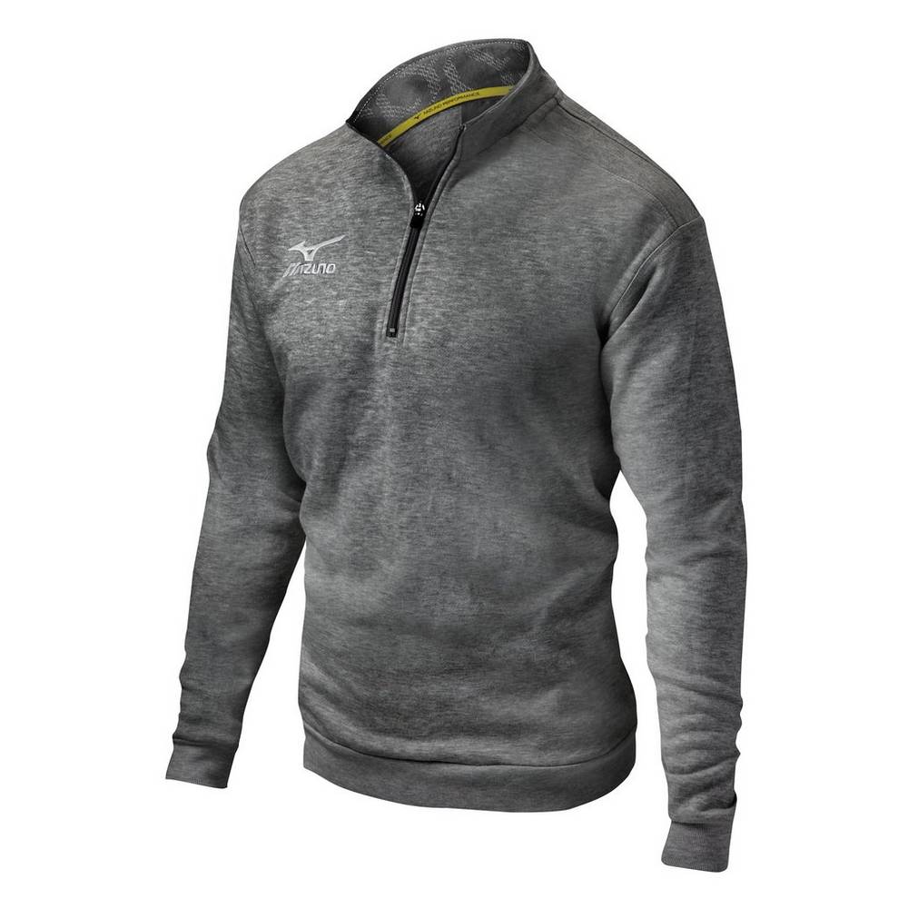 Mizuno Men's 1/2 Zip Fleece Pullover Grey (440621-DMX)